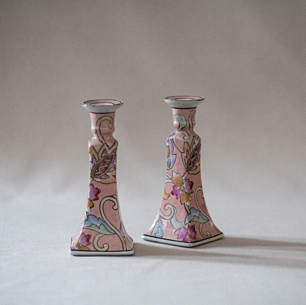 Handpainted candle holders